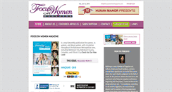 Desktop Screenshot of focusonwomenmagazine.com