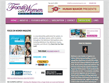 Tablet Screenshot of focusonwomenmagazine.com